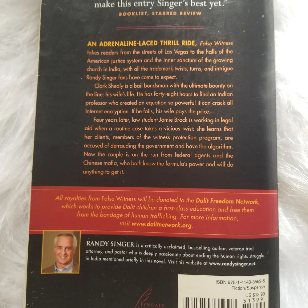 "False Witness" by Randy Singer Paperback Book - Picture 2 of 4